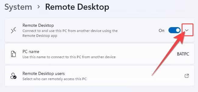 Enable Remote Desktop