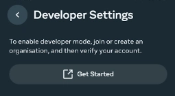 Developer settings